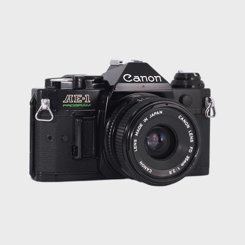 Canon AE-1 Program 35mm SLR film camera with 35mm f2.8 lens