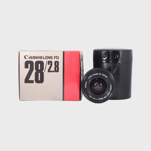 avec boîte Canon FD 28mm f2.8 objectif