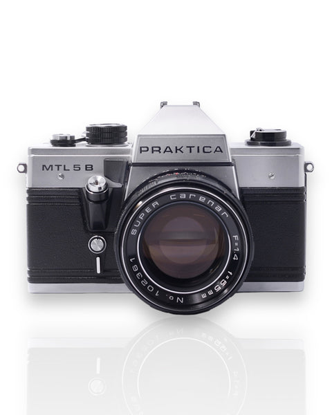 Praktica MTL 5B Reflex 35mm argentique avec 55mm f1.4 objectif