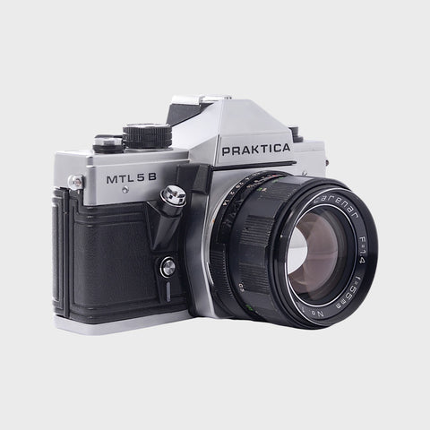 Praktica MTL 5B Reflex 35mm argentique avec 55mm f1.4 objectif