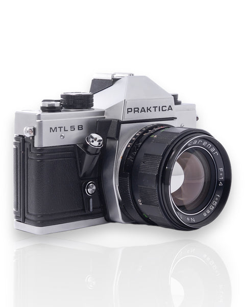 Praktica MTL 5B Reflex 35mm argentique avec 55mm f1.4 objectif