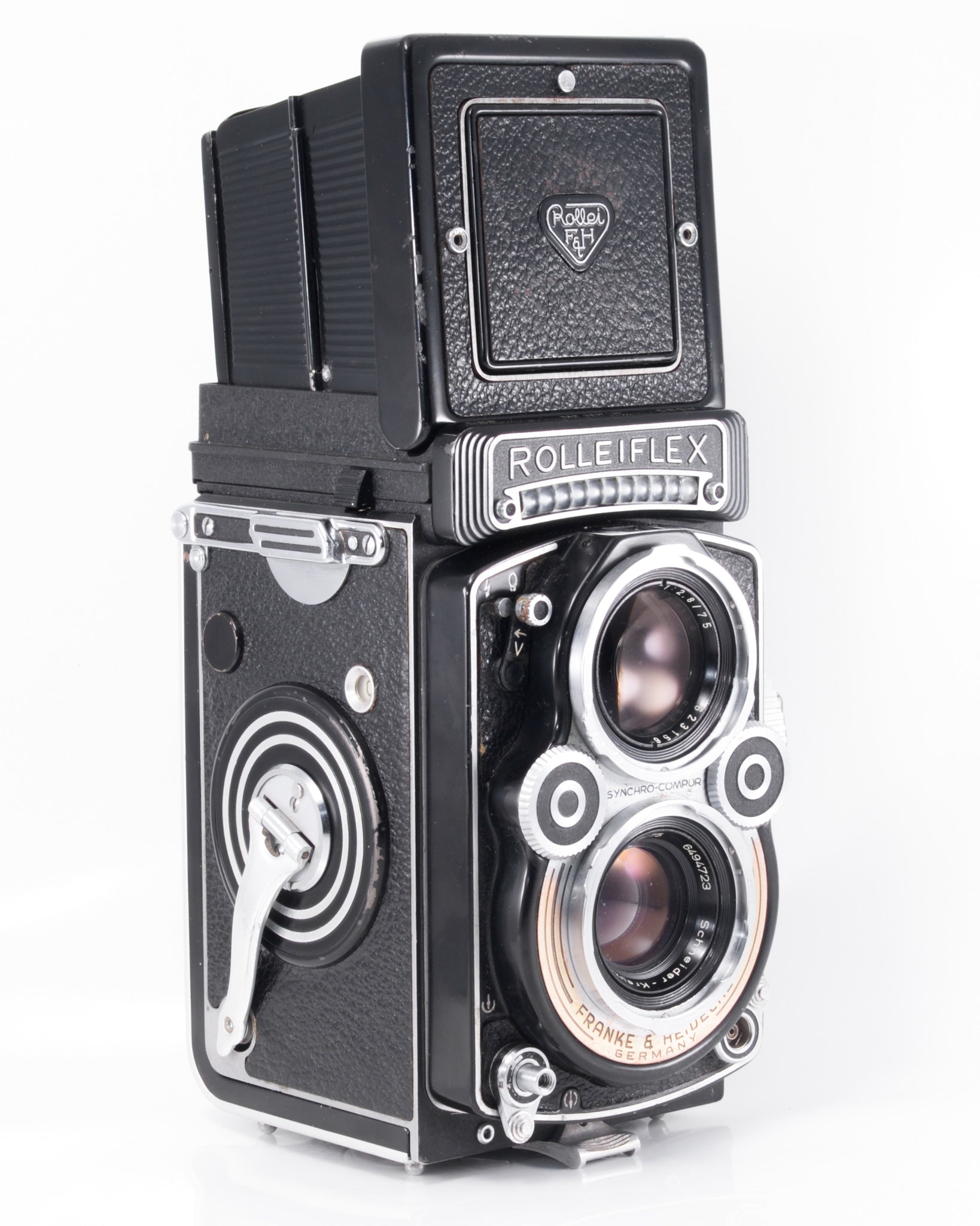 Appareil photo Rolleiflex 3.5F Xenotar moyen format TLR avec 75mm f3.5 objectif